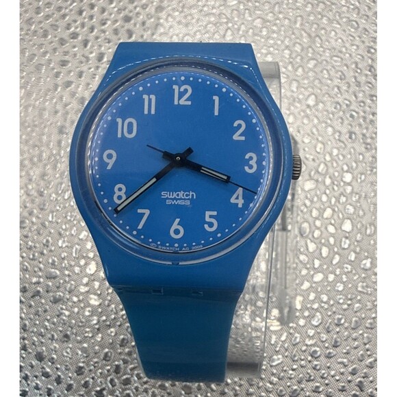 2009 Blue Swiss Swatch Watch for Men and Women, Cool Full Blue Unisex Swatch